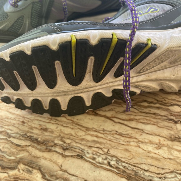 Fila Women's Gray and Purple Sneakers - Picture 3 of 6